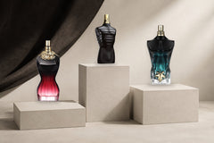 Jean Paul Gaultier Le Mâle Le Parfum, Le Beau Le Parfum und La Belle Le Parfum Originalflakons im Ranking