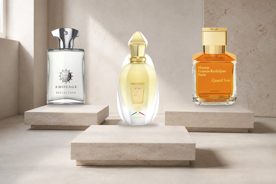 Xerjoff Naxos, Amouage Reflection Man und Maison Francis Kurkdjian Grand Soir im Ranking der besten Nischendüfte