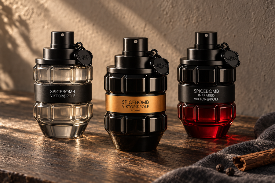 Viktor & Rolf Spicebomb, Spicebomb Extreme und Spicebomb Infrared im Vergleich