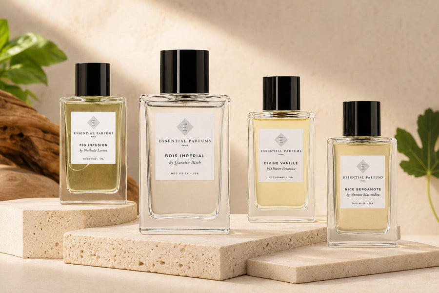 Bois Impérial, Fig Infusion, Divine Vanille und Nice Bergamote im Essential-Parfums-Ranking