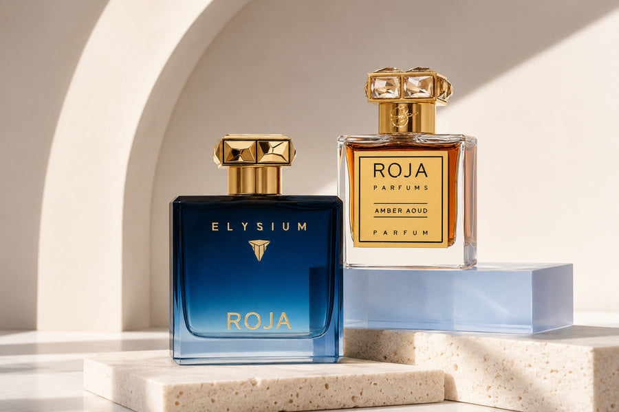 Roja Elysium pour Homme und Amber Aoud für das Ranking der besten Roja-Düfte